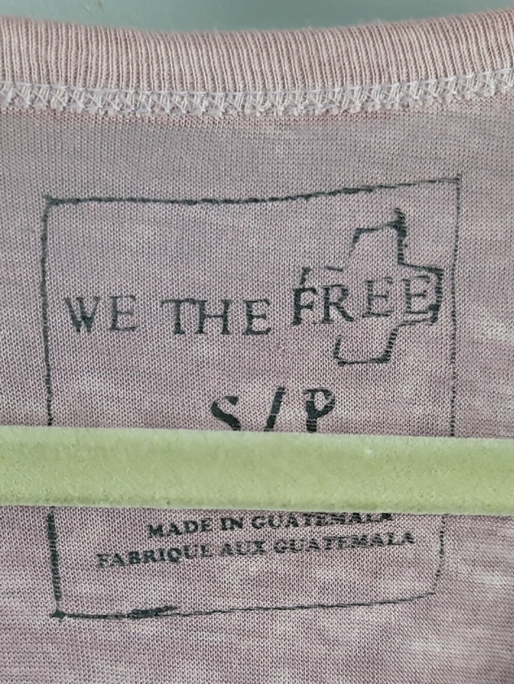 We The Free Mauve Washed V-Neck Short Sleeve Tee - Picture 2 of 8
